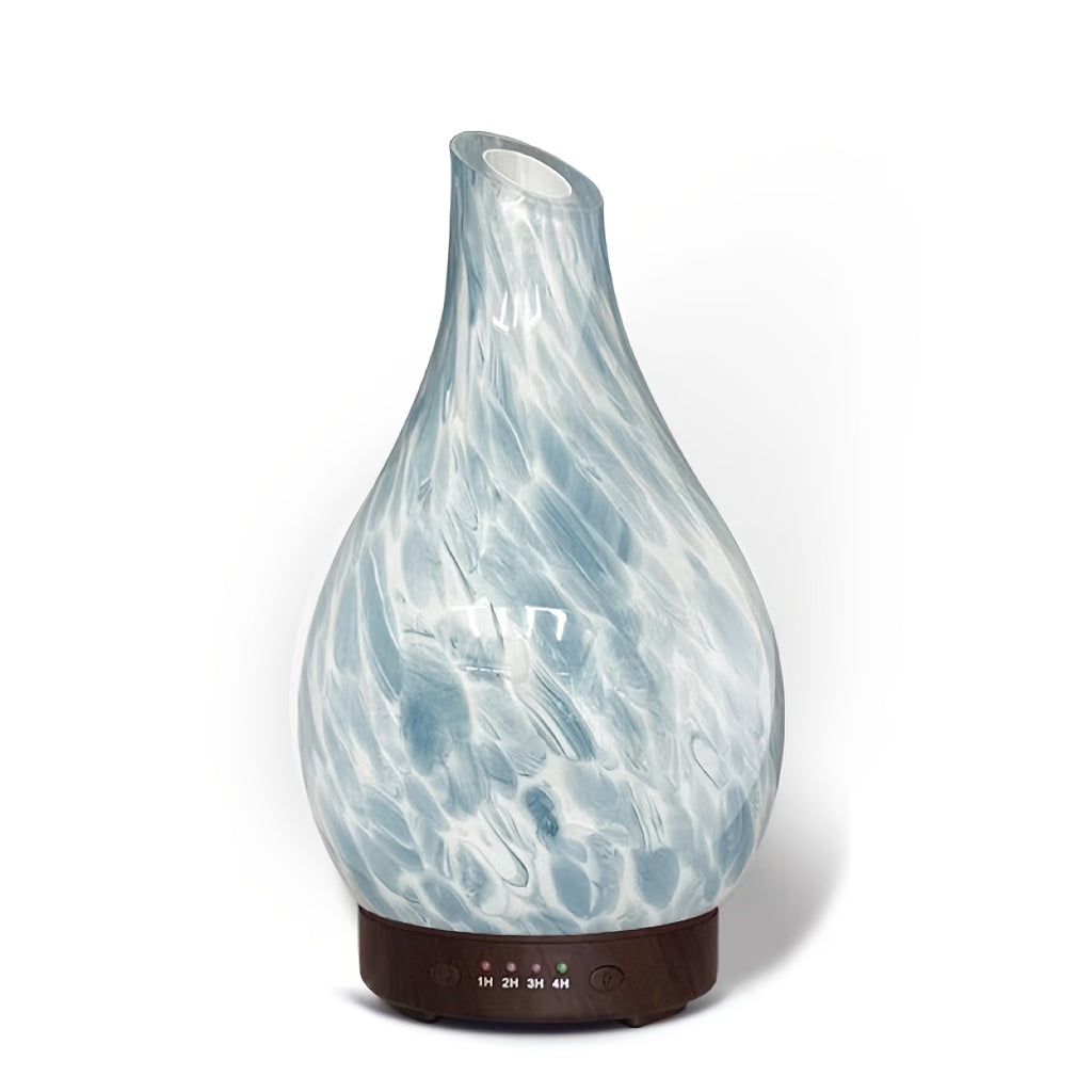 Diffuseur d'Huiles Essentielles Aromathérapie, Technologie Onde Sonore Brumisateur à Vapeur Froide, Humidificateur Silencieux avec Réglage de Temps et 7 Couleurs pour Maison Bureau 100ml 3D