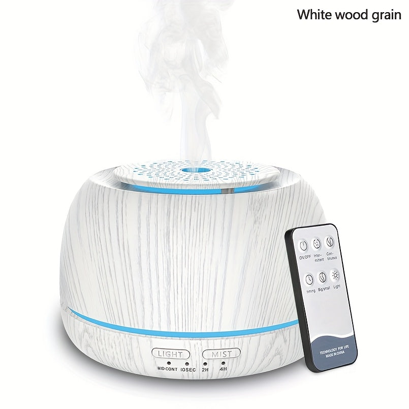 Diffuseur d'Huiles Essentielles pour la Maison, 300ml Humidificateur Vaporisateur d'Huiles Parfumées Aromathérapie, Lumière 7 Couleurs et Arrêt Automatique, avec Télécommande, Humidification de la Pièce,Diffuseur avec Lumière,Humidificateur d'Aromathérapi