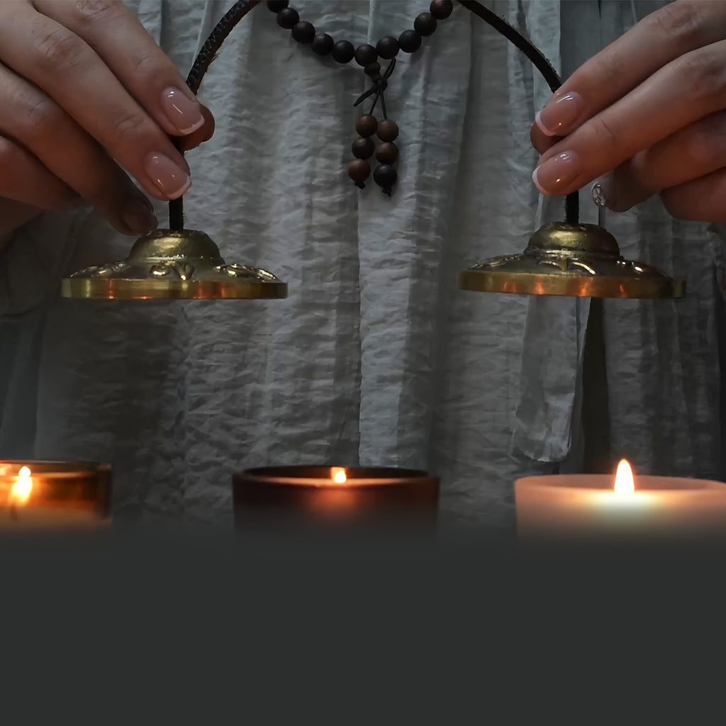 7pcs Ensemble de Méditation de Guérison Tibétaine - Bol de Chanter Rouge Fabriqué À La Main, Cymbales Tingsha, Perles Mala Et Maillet En Bois Pour Le Yoga, Le Soulagement Du Stress, L'équilibre Des Chakras Et La Pratique de La Conscience
