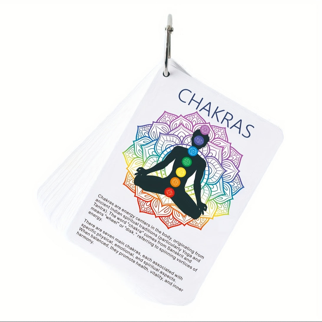 Cartes Guide des Chakras - "Illuminations des Chakras : Un Voyage à Travers l'Énergie, l'Équilibre et la Connexion, Guide d'Équilibre des Chakras, Guide de Méditation des Chakras, Guide des Mudras, Compagnon de Yoga,Connexion Spirituelle,Guide Illustré,Sy
