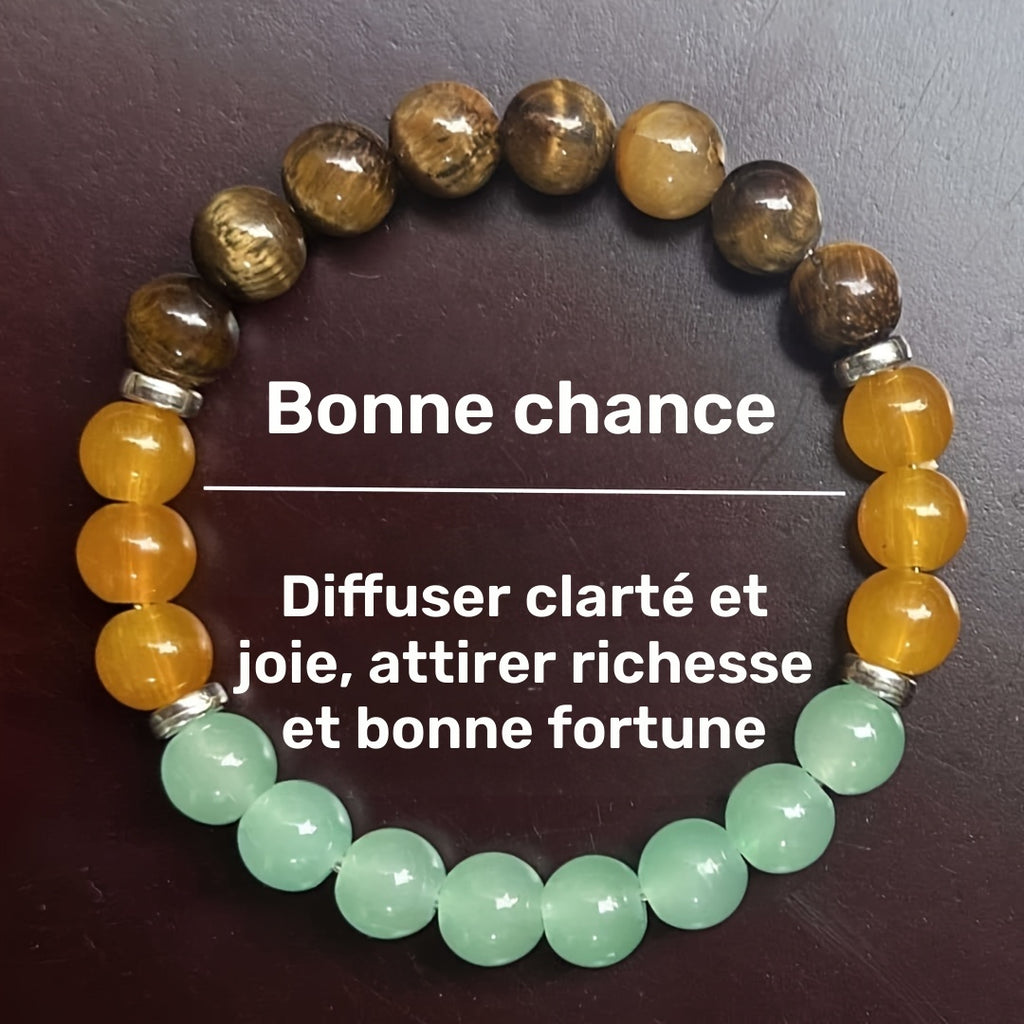 Un ensemble de 9 bracelets de cristal magique, symbolisant la paix, la richesse, la prospérité, l'amitié, la chance, l'amour et la protection - des perles de cristal qui apportent l'optimisme et la positivité, la confiance et la force, un cadeau parfait u
