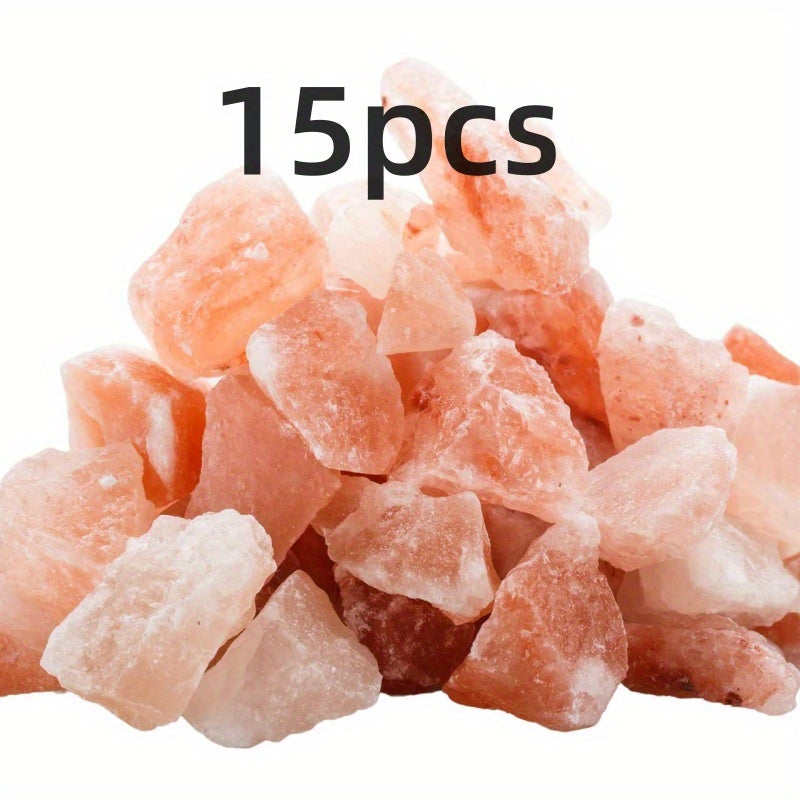 15pièces Cristaux de Sel Orange Himalayen Naturel - Gradient Orange Vif à Orange Rosé, pour Diffuseur, Massage, Sels de Bain, Décoration Intérieure - Pierres Spirituelles et Physiques - Échantillons de Minéraux Naturels, Diffuseur, Cristaux Décoratifs, Cr