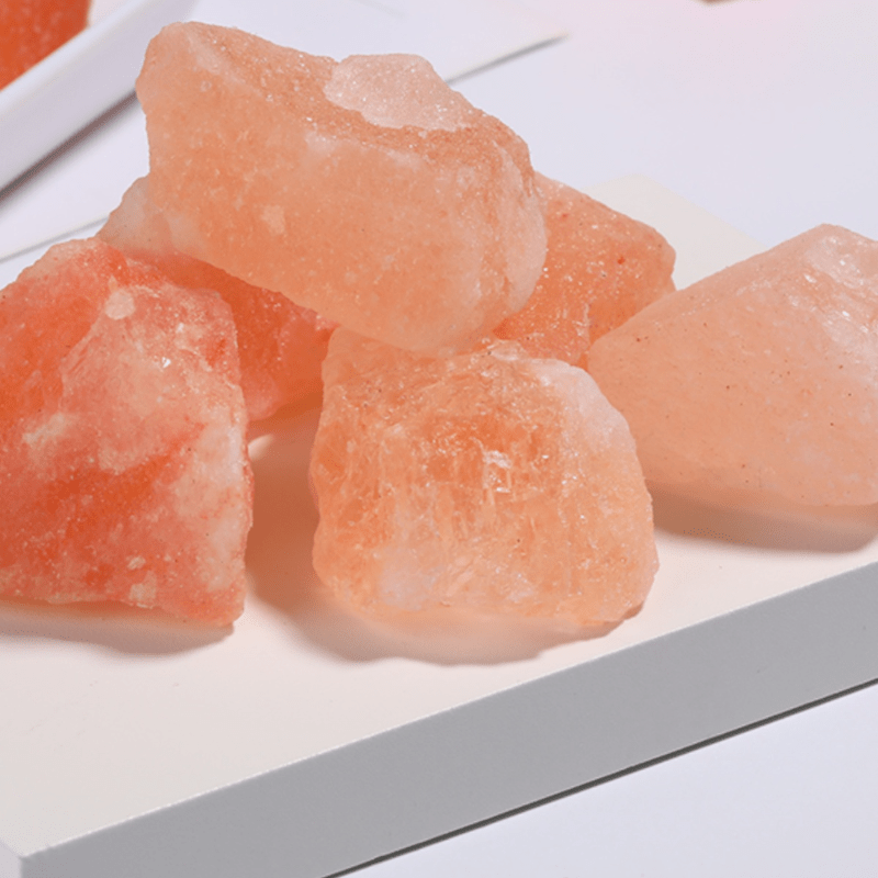15pièces Cristaux de Sel Orange Himalayen Naturel - Gradient Orange Vif à Orange Rosé, pour Diffuseur, Massage, Sels de Bain, Décoration Intérieure - Pierres Spirituelles et Physiques - Échantillons de Minéraux Naturels, Diffuseur, Cristaux Décoratifs, Cr
