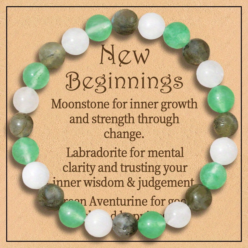 Lot de 2 Bracelets d'Énergie Positive pour Femmes - Charme de Protection & Bonheur, Cadeau Parfait pour de Nouveaux Départs