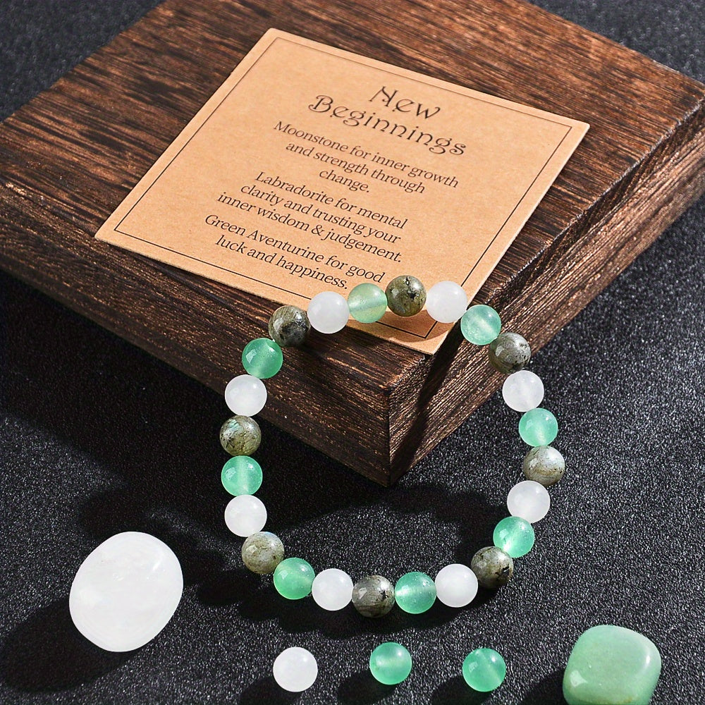 Lot de 2 Bracelets d'Énergie Positive pour Femmes - Charme de Protection & Bonheur, Cadeau Parfait pour de Nouveaux Départs