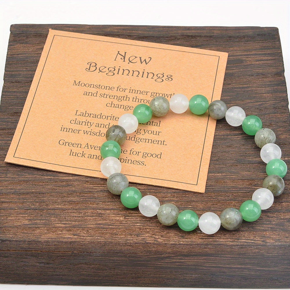 Lot de 2 Bracelets d'Énergie Positive pour Femmes - Charme de Protection & Bonheur, Cadeau Parfait pour de Nouveaux Départs