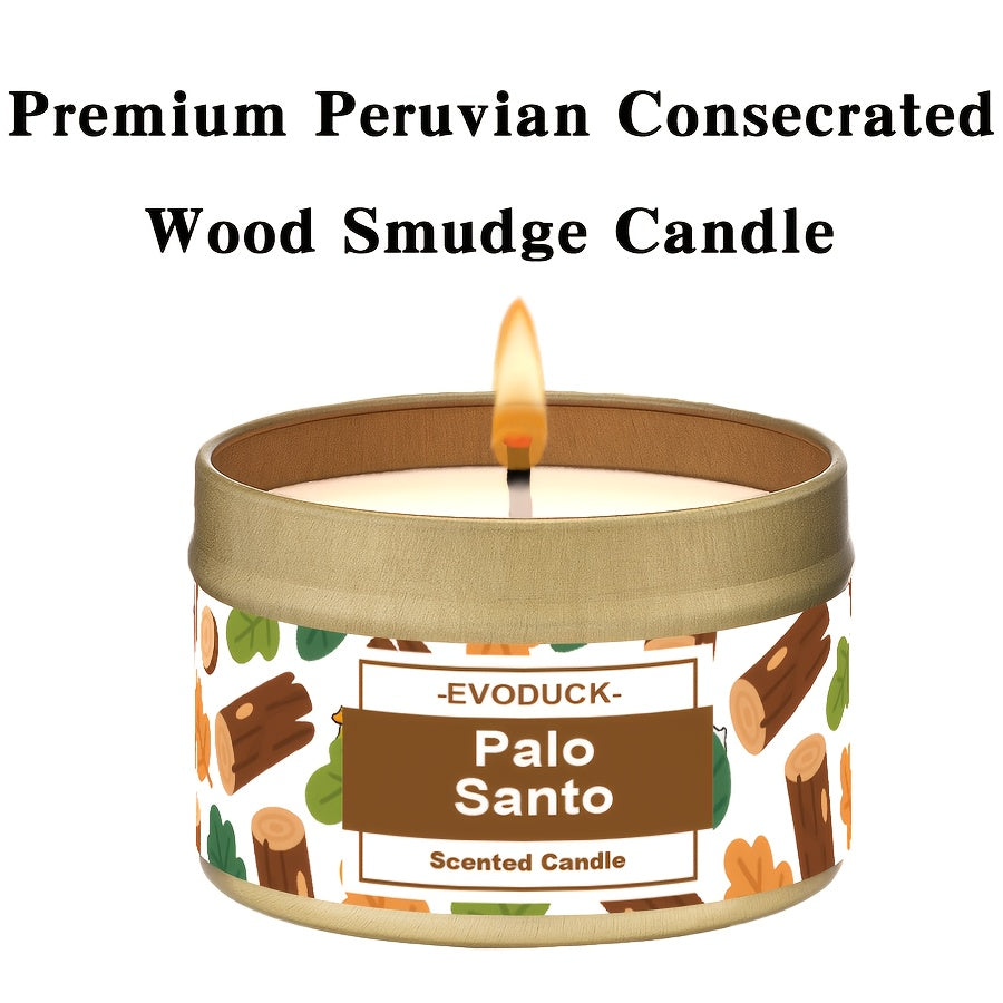 Chandelle de Manifestation Premium en Cire de Soja Sage & Bois Sacré pour Méditation, Bénédiction du Foyer, Sanctuaire Maison, Idéale pour Spa, Décoration Bureau, Rituels, Cadeau Luxueux Artisanal Nouvelle Maison ou Anniversaire (3oz)