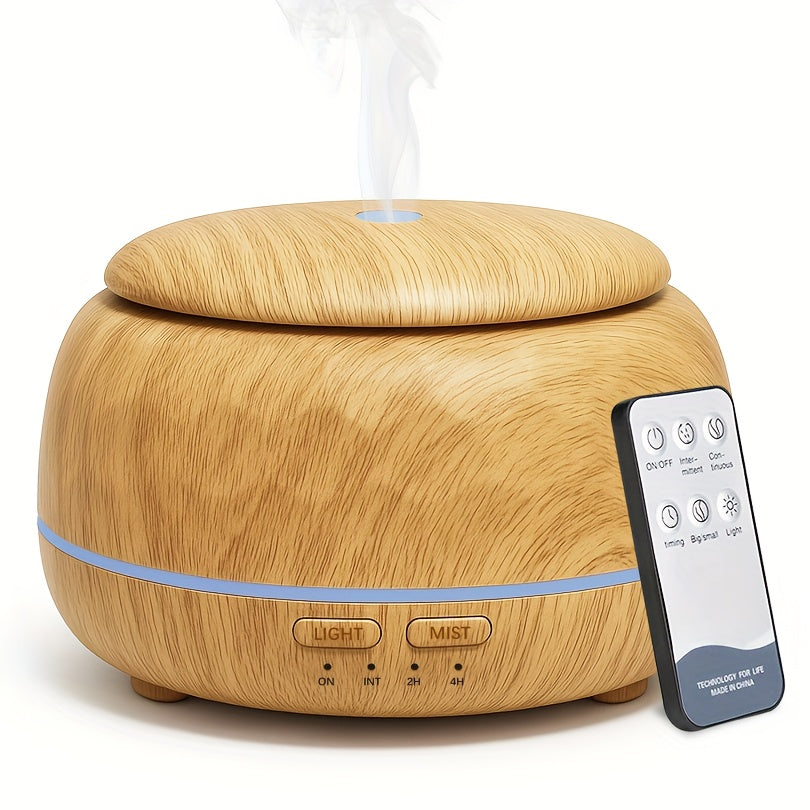 Diffuseur d'Huiles Essentielles et Humidificateur 300ml, Système Aromathérapie 5-en-1 avec Minuterie Automatique, 7 Couleurs de Lumières Nocturnes - Contrôle Inclus (Basse Tension) pour Maison, Bureau, Chambre à Coucher – Design Moderne