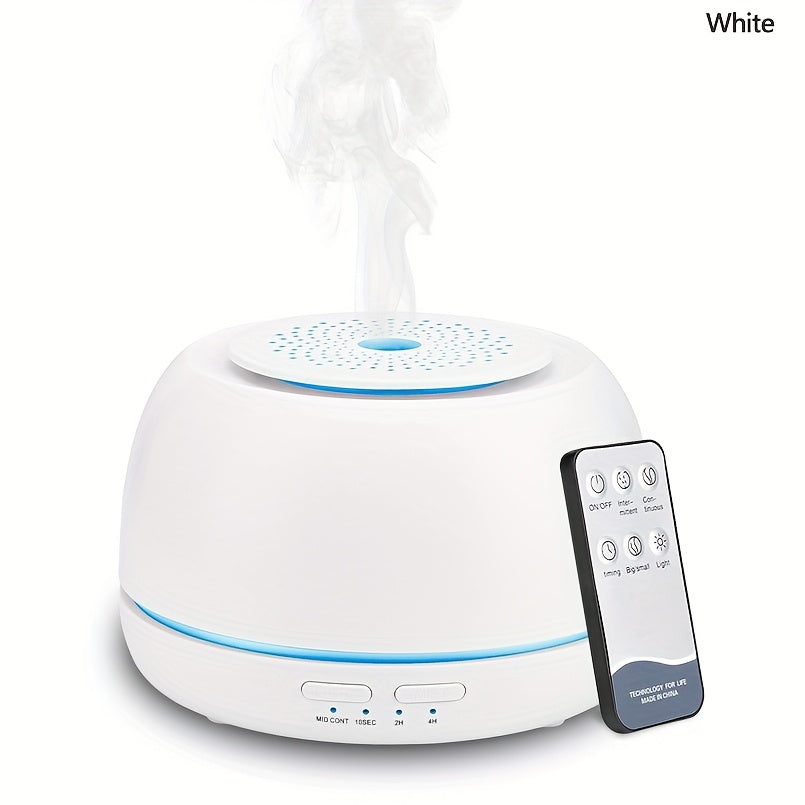 Diffuseur d'Huiles Essentielles pour la Maison, 300ml Humidificateur Vaporisateur d'Huiles Parfumées Aromathérapie, Lumière 7 Couleurs et Arrêt Automatique, avec Télécommande, Humidification de la Pièce,Diffuseur avec Lumière,Humidificateur d'Aromathérapi