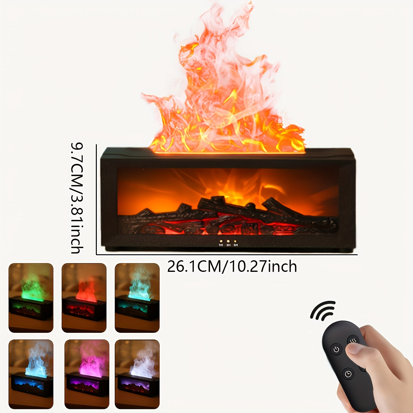 1 diffuseur de cheminée à flamme, distributeur d'aromathérapie à flamme simulée avec parfum longue durée, chauffage domestique avec lumières colorées et fonction minuterie, alimenté par USB, idéal pour une utilisation intérieure dans les chambres, salles