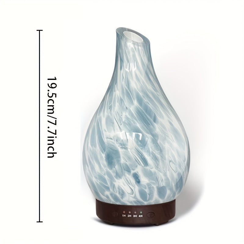 Diffuseur d'Huiles Essentielles Aromathérapie, Technologie Onde Sonore Brumisateur à Vapeur Froide, Humidificateur Silencieux avec Réglage de Temps et 7 Couleurs pour Maison Bureau 100ml 3D