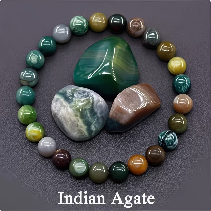 2 pièces bracelet 8mm, pierre de soleil, œil de tigre, pierre noire, turquoise, rubis imitation, obsidienne, pendentif voiture, accessoires décompression main, cadeaux anniversaire et fêtes, motifs aléatoires