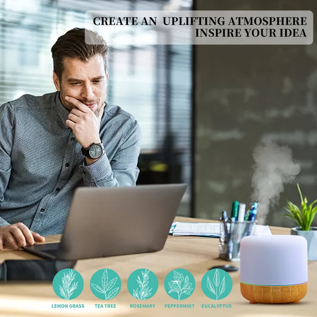 Kit d'Huiles Essentielles Premium avec Diffuseur Humidificateur pour Détente et Sommeil – Lot de 9 Pièces de 10ml/3.04fl.oz – Parfum Agréable pour la Maison – Idéal pour Bougies Parfumées et Savons DIY – Fragrance Longue Durée – Cadeau Parfait pour Hallow