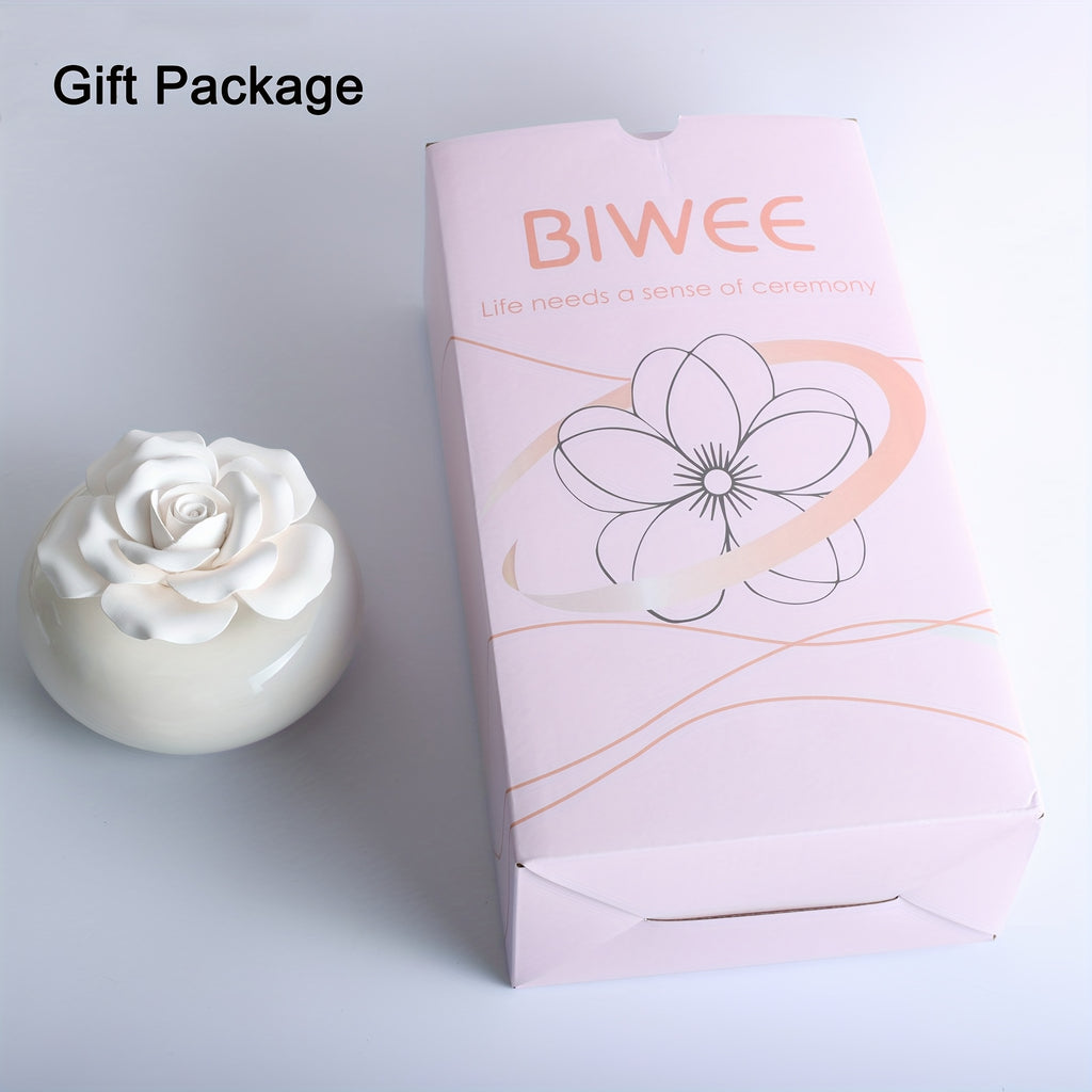 Diffuseur d'huiles essentielles en céramique - Désodorisant élégant en céramique avec couvercle, diffuseur d'arômes non parfumé pour la maison, la chambre, le bureau, le spa - Conception durable et facile à nettoyer, cadeau de Noël parfait pour Noël, Hall