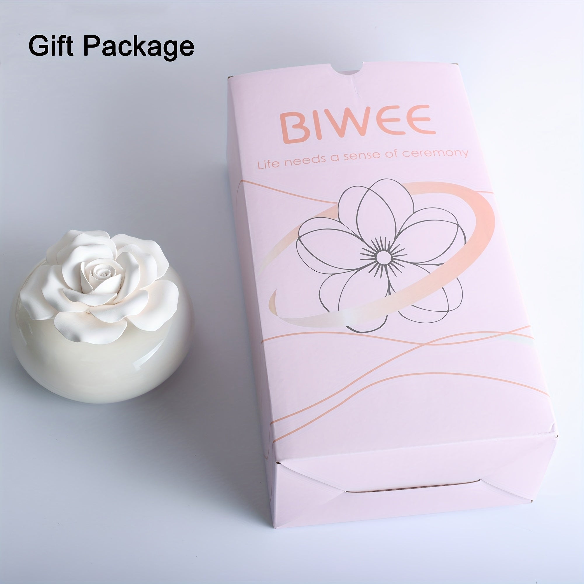 Diffuseur d'huiles essentielles en céramique - Désodorisant élégant en céramique avec couvercle, diffuseur d'arômes non parfumé pour la maison, la chambre, le bureau, le spa - Conception durable et facile à nettoyer, cadeau de Noël parfait pour Noël, Hall