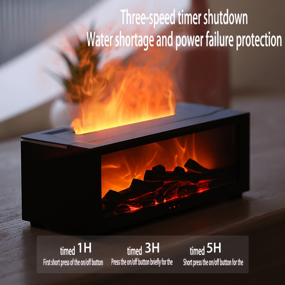 1 diffuseur de cheminée à flamme, distributeur d'aromathérapie à flamme simulée avec parfum longue durée, chauffage domestique avec lumières colorées et fonction minuterie, alimenté par USB, idéal pour une utilisation intérieure dans les chambres, salles
