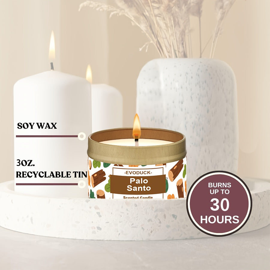 Chandelle de Manifestation Premium en Cire de Soja Sage & Bois Sacré pour Méditation, Bénédiction du Foyer, Sanctuaire Maison, Idéale pour Spa, Décoration Bureau, Rituels, Cadeau Luxueux Artisanal Nouvelle Maison ou Anniversaire (3oz)