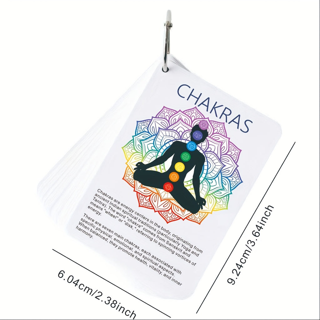 Cartes Guide des Chakras - "Illuminations des Chakras : Un Voyage à Travers l'Énergie, l'Équilibre et la Connexion, Guide d'Équilibre des Chakras, Guide de Méditation des Chakras, Guide des Mudras, Compagnon de Yoga,Connexion Spirituelle,Guide Illustré,Sy