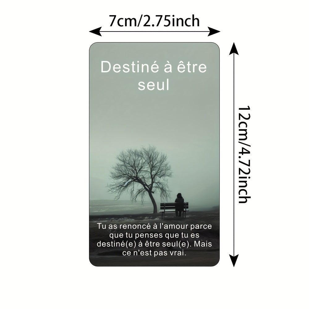 Cartes de Tarot Françaises, Cartes Oracle de l'Amour, Jeu d'Oracle pour Célibataires et Relations, Découvrez les Barrières Émotionnelles, Gagnez en Clarté dans les Relations Amoureuses, Romance, Flamme Jumelle, Âme Sœur, 80 Cartes, Perspicacité Spirituell