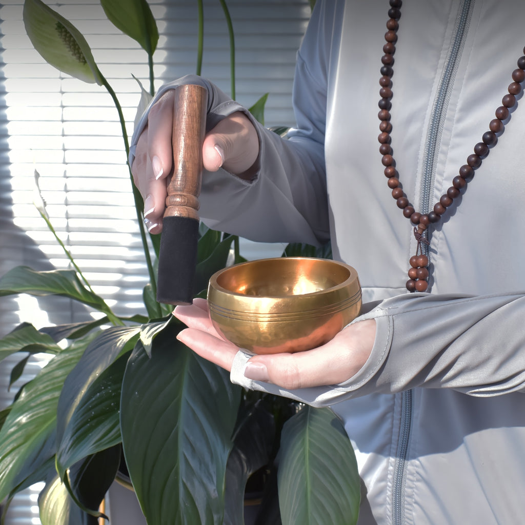 7pcs Ensemble de Méditation de Guérison Tibétaine - Bol de Chanter Rouge Fabriqué À La Main, Cymbales Tingsha, Perles Mala Et Maillet En Bois Pour Le Yoga, Le Soulagement Du Stress, L'équilibre Des Chakras Et La Pratique de La Conscience