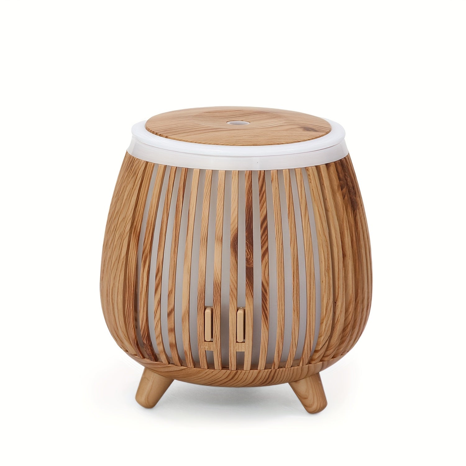 1pièce Diffuseur ultrasonique à grain de bois, diffuseur d'huiles essentielles ultrasonique, humidificateur ultrasonique, compatible avec les huiles essentielles, design créatif à grain de bois, minuterie, arrêt automatique sans eau, lumières LED colorées