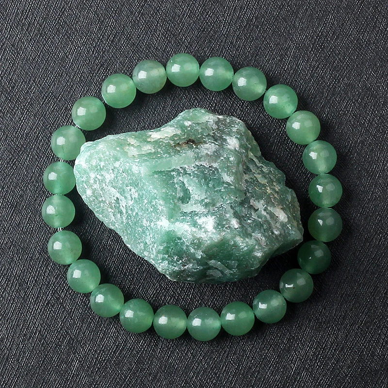 Original naturel vert Aventurine perles Bracelets femmes Aventurine Jades Quartz Mala perles Bracelet méditation guérison bijoux