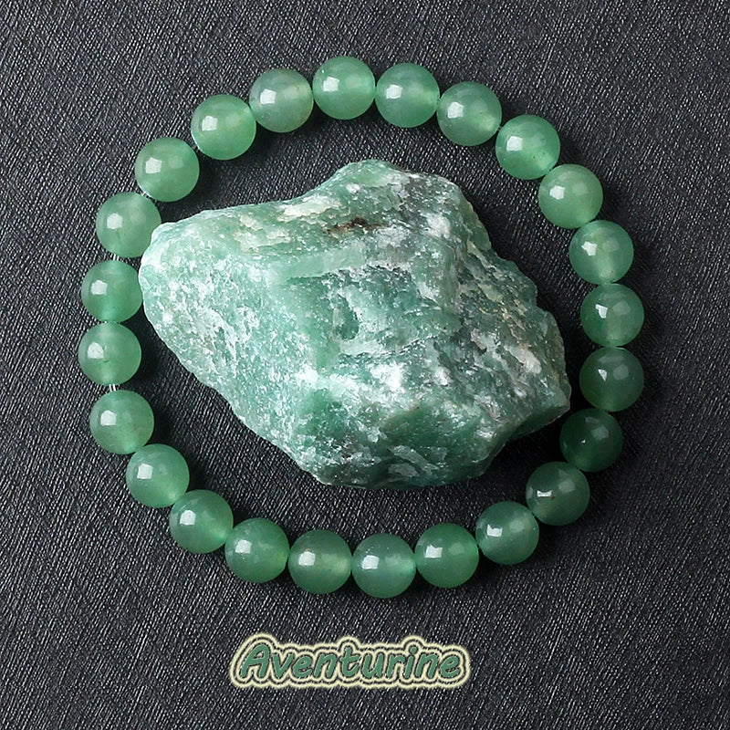 Original naturel vert Aventurine perles Bracelets femmes Aventurine Jades Quartz Mala perles Bracelet méditation guérison bijoux