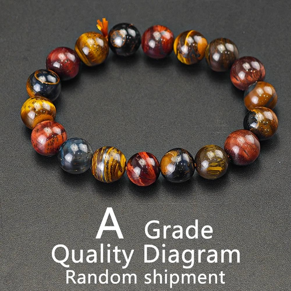 Natural Colored Tiger Eye Stone Square Beads Bangle Fashion Healing Fengshui Handing decoration Gift
