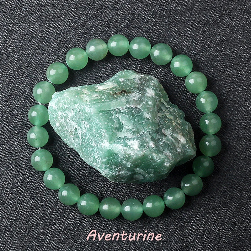 Original naturel vert Aventurine perles Bracelets femmes Aventurine Jades Quartz Mala perles Bracelet méditation guérison bijoux