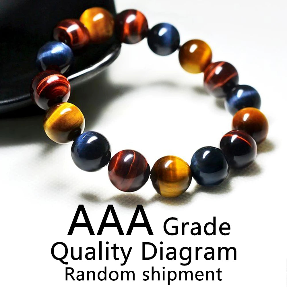 Natural Colored Tiger Eye Stone Square Beads Bangle Fashion Healing Fengshui Handing decoration Gift