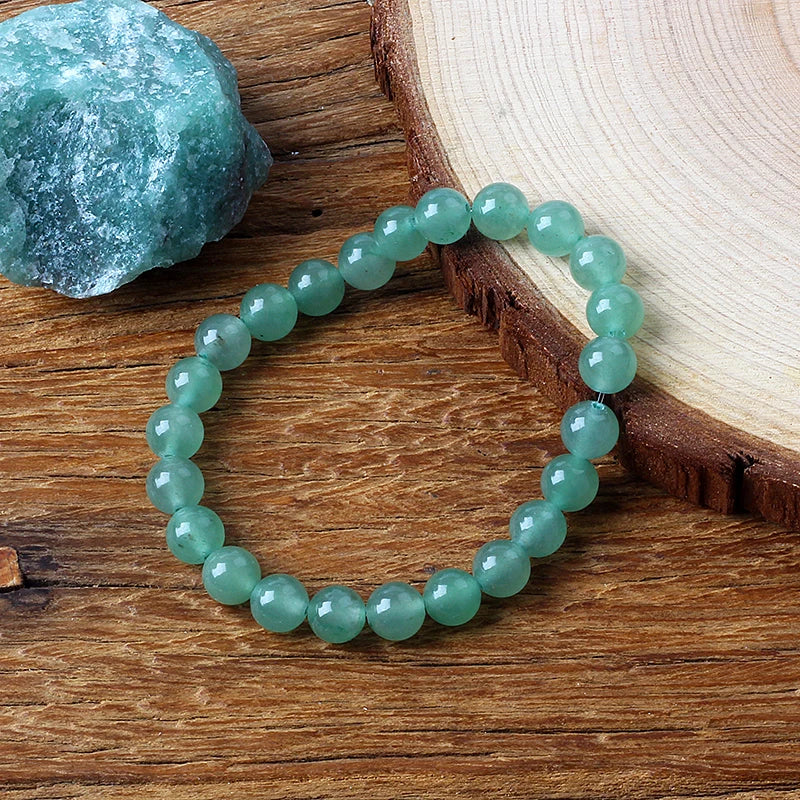 Original naturel vert Aventurine perles Bracelets femmes Aventurine Jades Quartz Mala perles Bracelet méditation guérison bijoux
