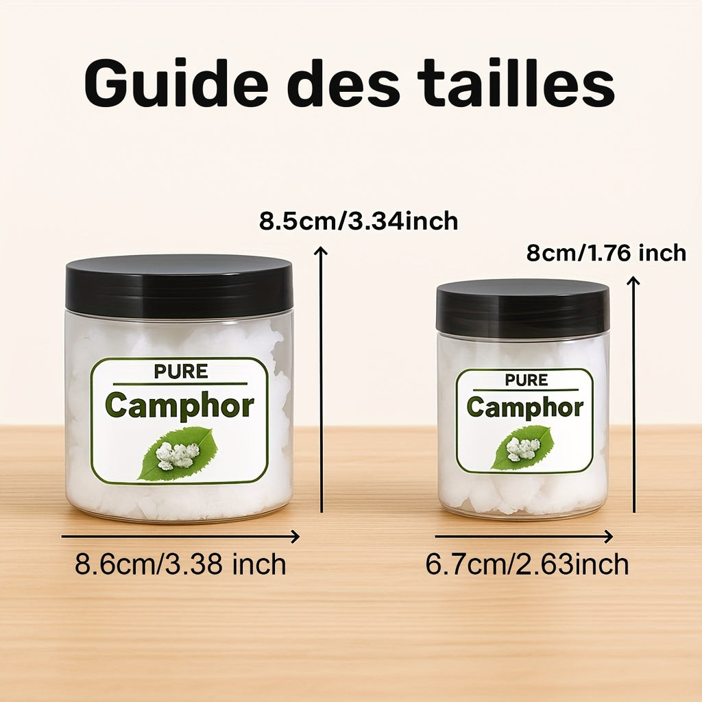Encens de Camphre Pur - 50g/100g Parfum Naturel Purifiant pour l'Air pour le Yoga, la Méditation et la Relaxation | Parfum à Base de Plantes Séchées dans un Pot en Résine | Améliore la Concentration et la Tranquillement