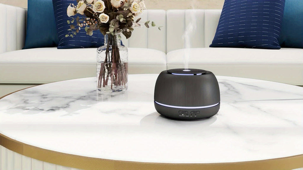 Diffuseur d'Huiles Essentielles pour la Maison, 300ml Humidificateur Vaporisateur d'Huiles Parfumées Aromathérapie, Lumière 7 Couleurs et Arrêt Automatique, avec Télécommande, Humidification de la Pièce,Diffuseur avec Lumière,Humidificateur d'Aromathérapi