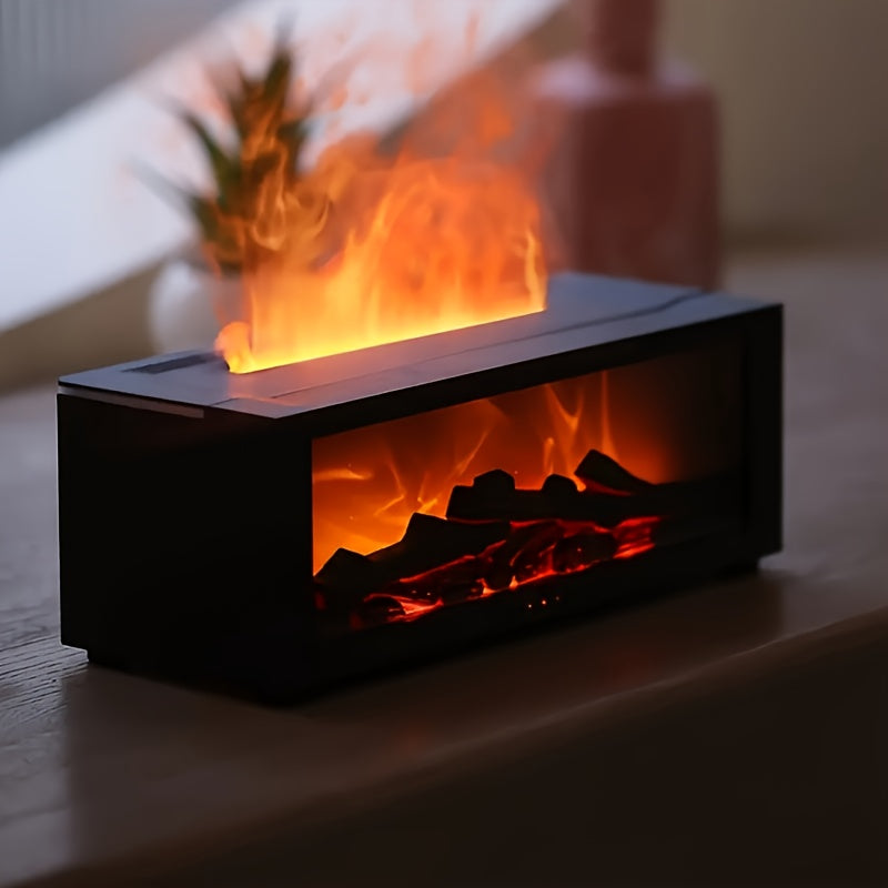 1 diffuseur de cheminée à flamme, distributeur d'aromathérapie à flamme simulée avec parfum longue durée, chauffage domestique avec lumières colorées et fonction minuterie, alimenté par USB, idéal pour une utilisation intérieure dans les chambres, salles