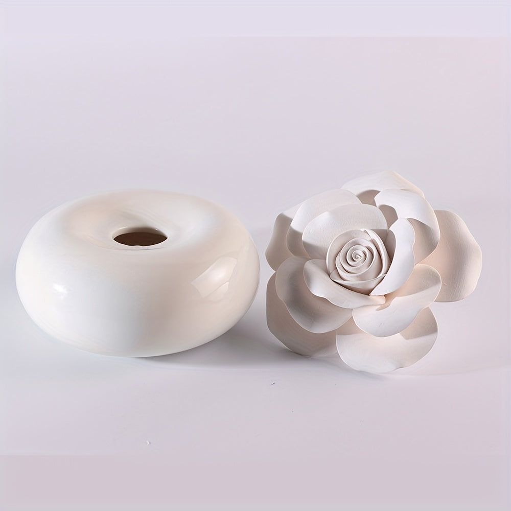 Diffuseur d'huiles essentielles en céramique - Désodorisant élégant en céramique avec couvercle, diffuseur d'arômes non parfumé pour la maison, la chambre, le bureau, le spa - Conception durable et facile à nettoyer, cadeau de Noël parfait pour Noël, Hall