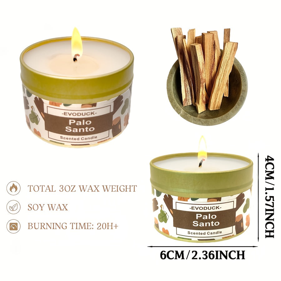 Chandelle de Manifestation Premium en Cire de Soja Sage & Bois Sacré pour Méditation, Bénédiction du Foyer, Sanctuaire Maison, Idéale pour Spa, Décoration Bureau, Rituels, Cadeau Luxueux Artisanal Nouvelle Maison ou Anniversaire (3oz)