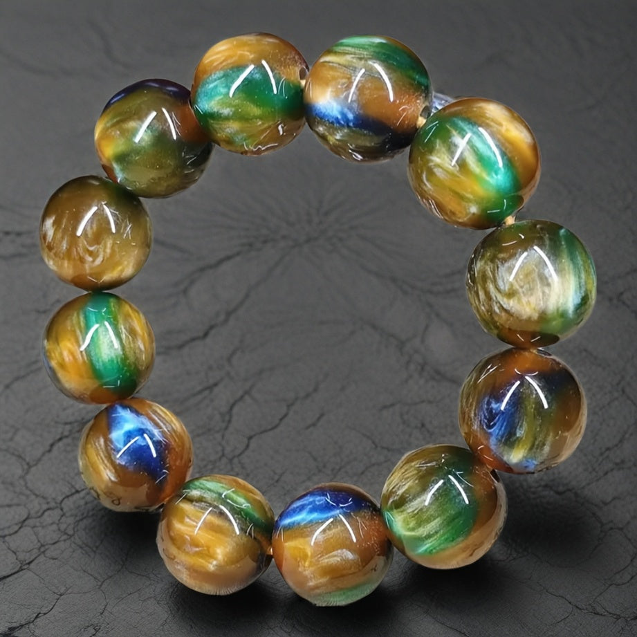 20Mm Perle Ronde Rondes de Prière Bouddhiques Faites de Pierre Naturelle, Accessoire Luxueux Et Extensible, Ornement de Style Ethnique, Pendentif de Voiture, Cadeaux Pour Le Nouvel An, Le Festival de La Lanterne, La Saint-Valentin, La Fête Des Mères, La F