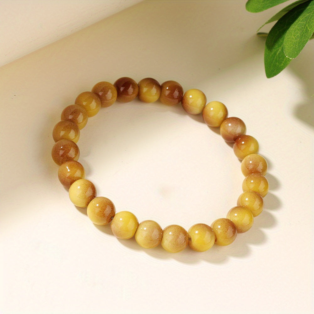 Bracelet d'Attraction de Richesse en Œil de Tigre Naturel et Citrine - Bijou Unisexe Style Bohème pour Succès Professionnel, Abondance Positive & Décoration Maison/Bureau avec Cordon Rouge, Bijoux Œil de Tigre