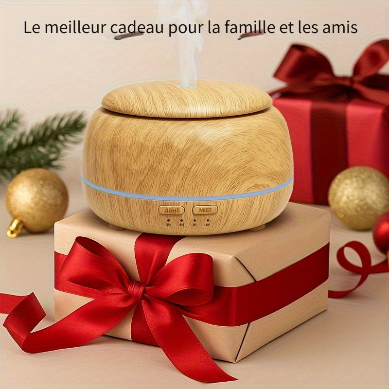 Diffuseur d'Huiles Essentielles et Humidificateur 300ml, Système Aromathérapie 5-en-1 avec Minuterie Automatique, 7 Couleurs de Lumières Nocturnes - Contrôle Inclus (Basse Tension) pour Maison, Bureau, Chambre à Coucher – Design Moderne